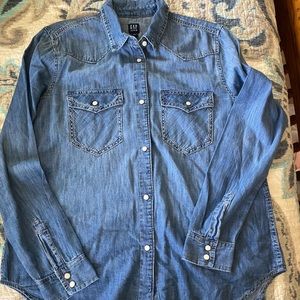 Western style chambray shirt